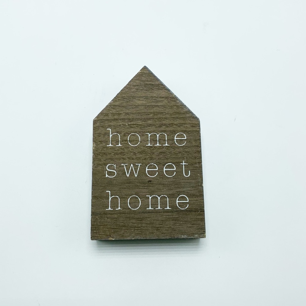 Mini Home Sweet Home Wooden Stand Up House Cut Out